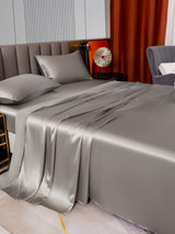 [Grau] SilkSilky-DE 22Momme Reine Seide Bedding Set 003,