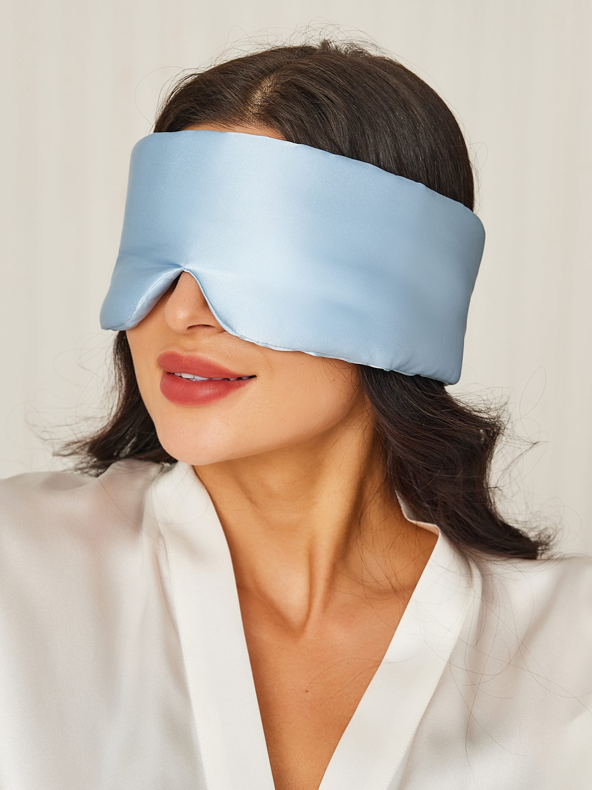 [Hellblau] SilkSilky-DE 19Momme Reine Seide Eye Mask 001