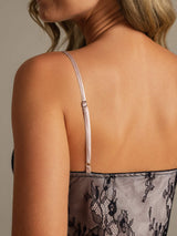 [Rosa] SilkSilky-DE Spaghettiträger Camisole-Set 004