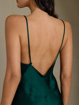 [Grün] SilkSilky-DE Sleeveless V Neck Kleider 006