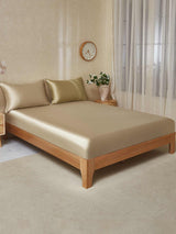 [Beige+Khaki] SilkSilky-DE 22Momme Bettwäsche Sets 001