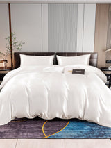 [Weiß] SilkSilky-DE 22Momme Reine Seide Bedding Set 001,