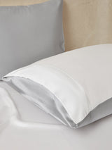 [Hellgrau+Weiß] SilkSilky-DE 25Momme Reine Seide Bedding Set 003