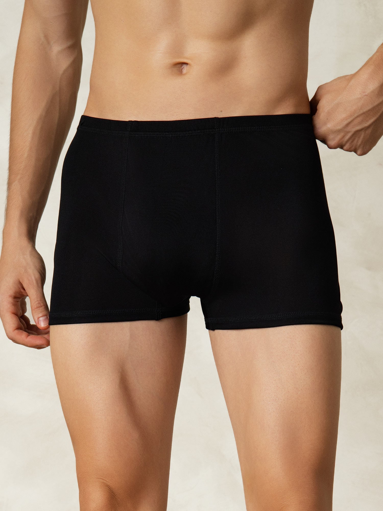 [Schwarz] SilkSilky-DE Seidenstrick Mens Underwear 003