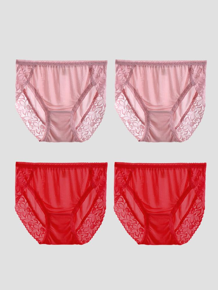 SilkSilky-DE Seidenstrick Panty Rosa+Rot 003
