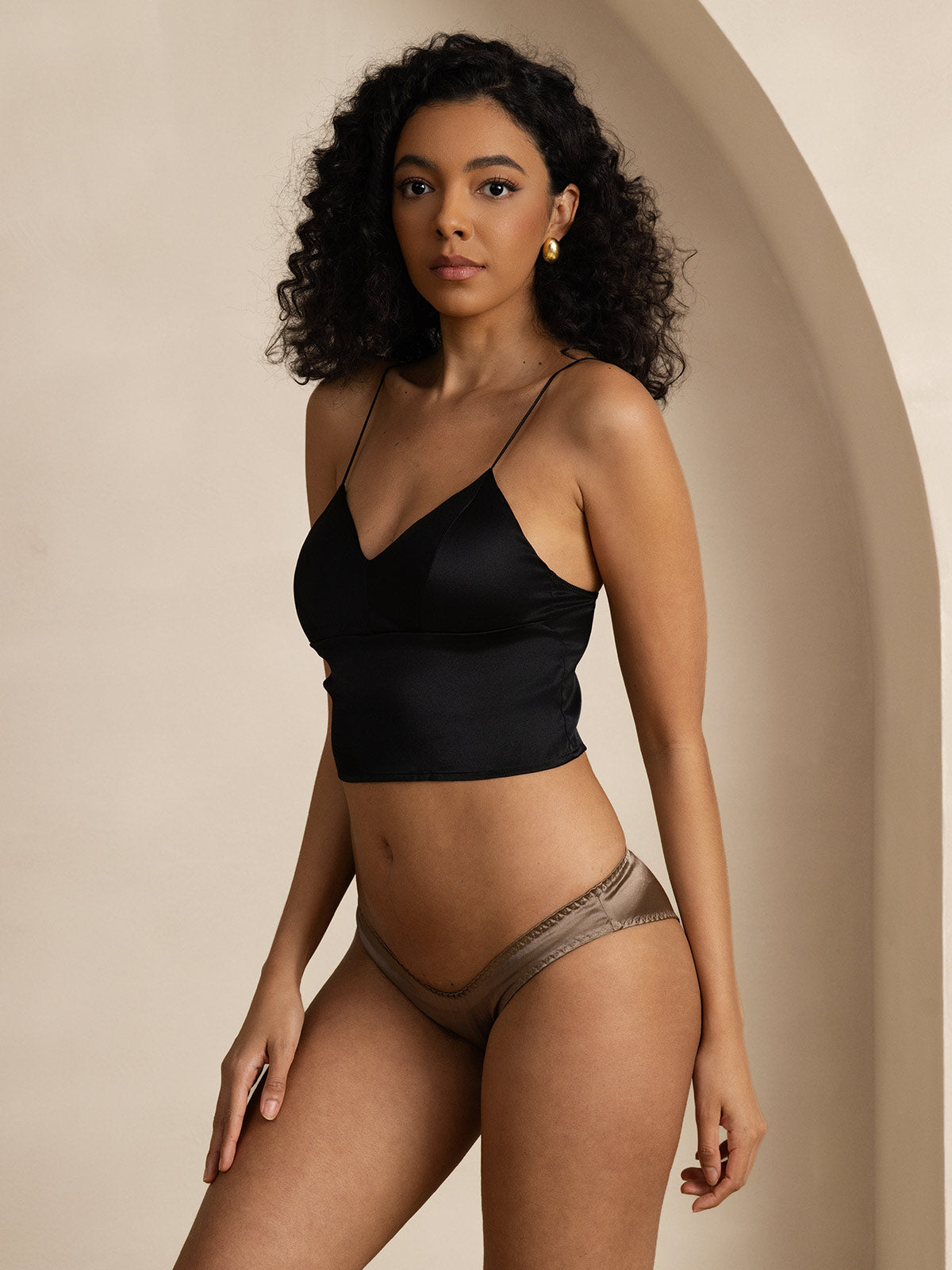 [Khaki] SilkSilky-DE Seidenstrick Panty 004