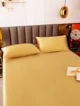[Champagner] SilkSilky-DE 19Momme Bettwäsche Sets 006