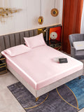 SilkSilky DE 19Momme Reine Seide Bedding Set Rosa 001