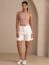 [Rosa] SilkSilky-DE Sleeveless Crew Neck Cami Top 007
