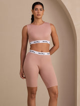 [Rosa] SilkSilky-DE Sleeveless Crew Neck Women's Outfit Sets 004