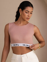 [Rosa] SilkSilky-DE Sleeveless Crew Neck Cami Top 005