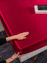 [Rotwein] SilkSilky-DE 19Momme Bettwäsche Sets 003