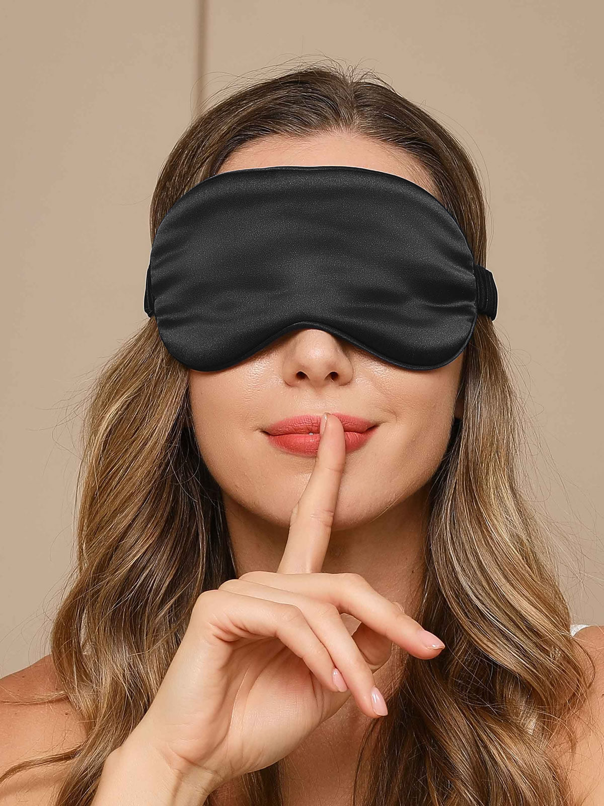 [Schwarz] SilkSilky-DE 19Momme Reine Seide Eye Mask 004
