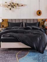[Schwarz] SilkSilky-DE 19Momme Reine Seide Bedding Set 005