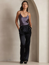 [Lilagrau] SilkSilky-DE Spaghetti Strap V Neck Cami Top 005