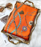 SilkSilky DE Reine Seide Scarf Orange 003