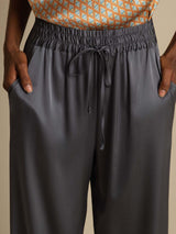 [Dunkelgrau] SilkSilky-DE 19Momme Womens Pants 004
