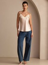 [Rosa] SilkSilky-DE Sleeveless V Neck Cami Top 006