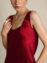 [Rotwein] SilkSilky-DE Sleeveless Cami Top 008