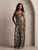 [Leopard] SilkSilky-DE Reine Seide Camisole Set 001,