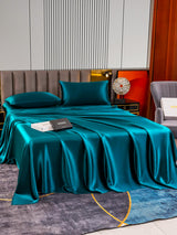 [König Blau] SilkSilky-DE 22Momme Reine Seide Bedding Set 005,