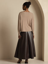 [Tan] SilkSilky-DE Long Sleeve Damen Cardigan 007