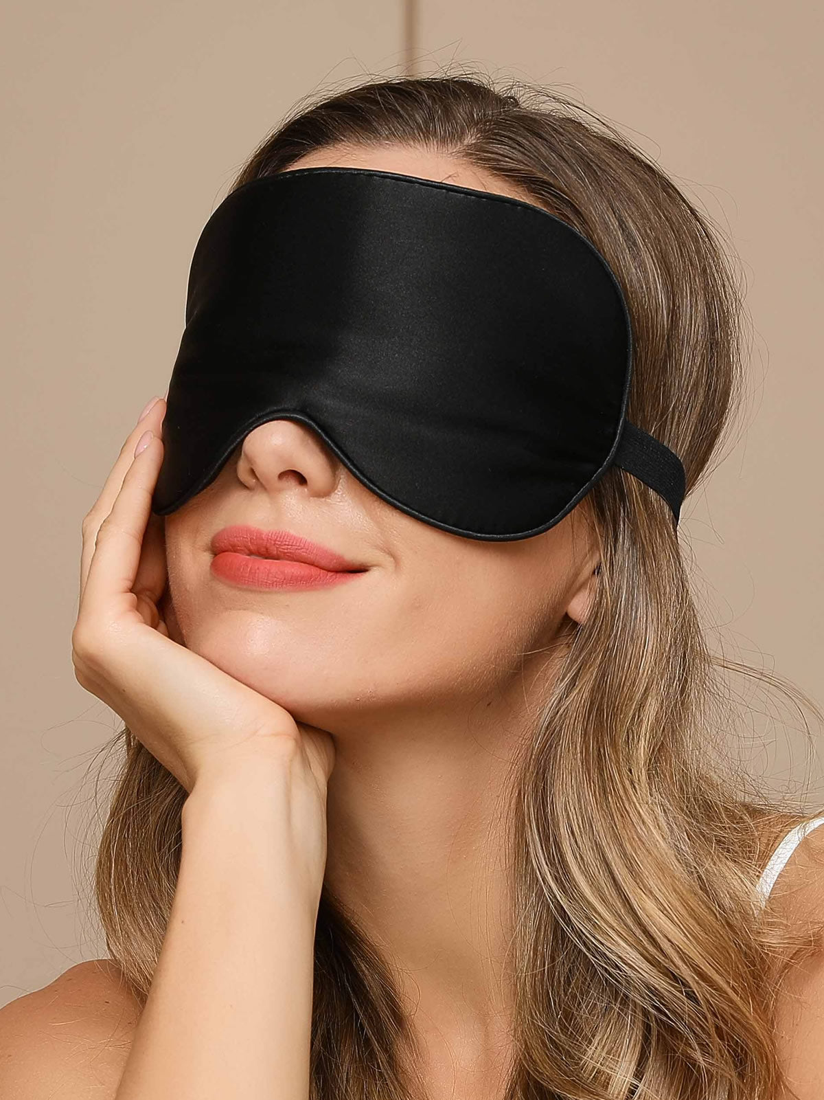 [Schwarz] SilkSilky-DE 19Momme Reine Seide Eye Mask 003