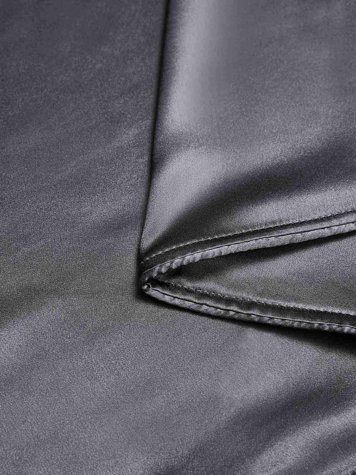 [Dunkelgrau] SilkSilky-DE 19Momme Reine Seide Duvet Cover 004
