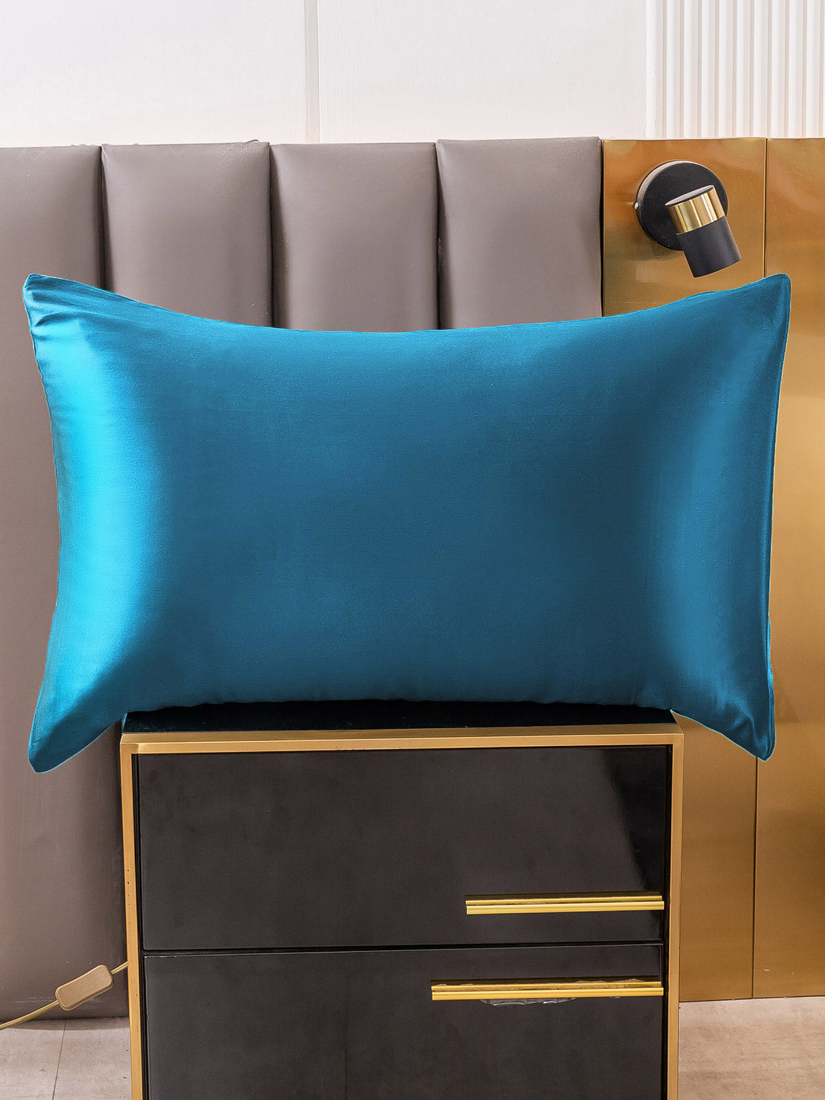 [König Blau] SilkSilky-DE 19Momme Reine Seide Pillowcase 004