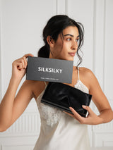 [Schwarz] SilkSilky-DE 19Momme Reine Seide Pillowcase Set 002