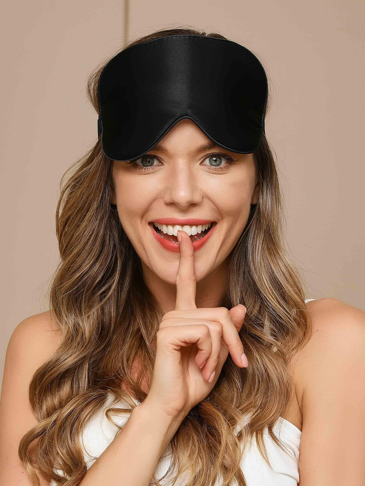 [Schwarz] SilkSilky-DE 19Momme Reine Seide Eye Mask 001