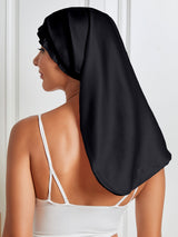 [Schwarz] SilkSilky-DE Reine Seide Sleep Cap 006