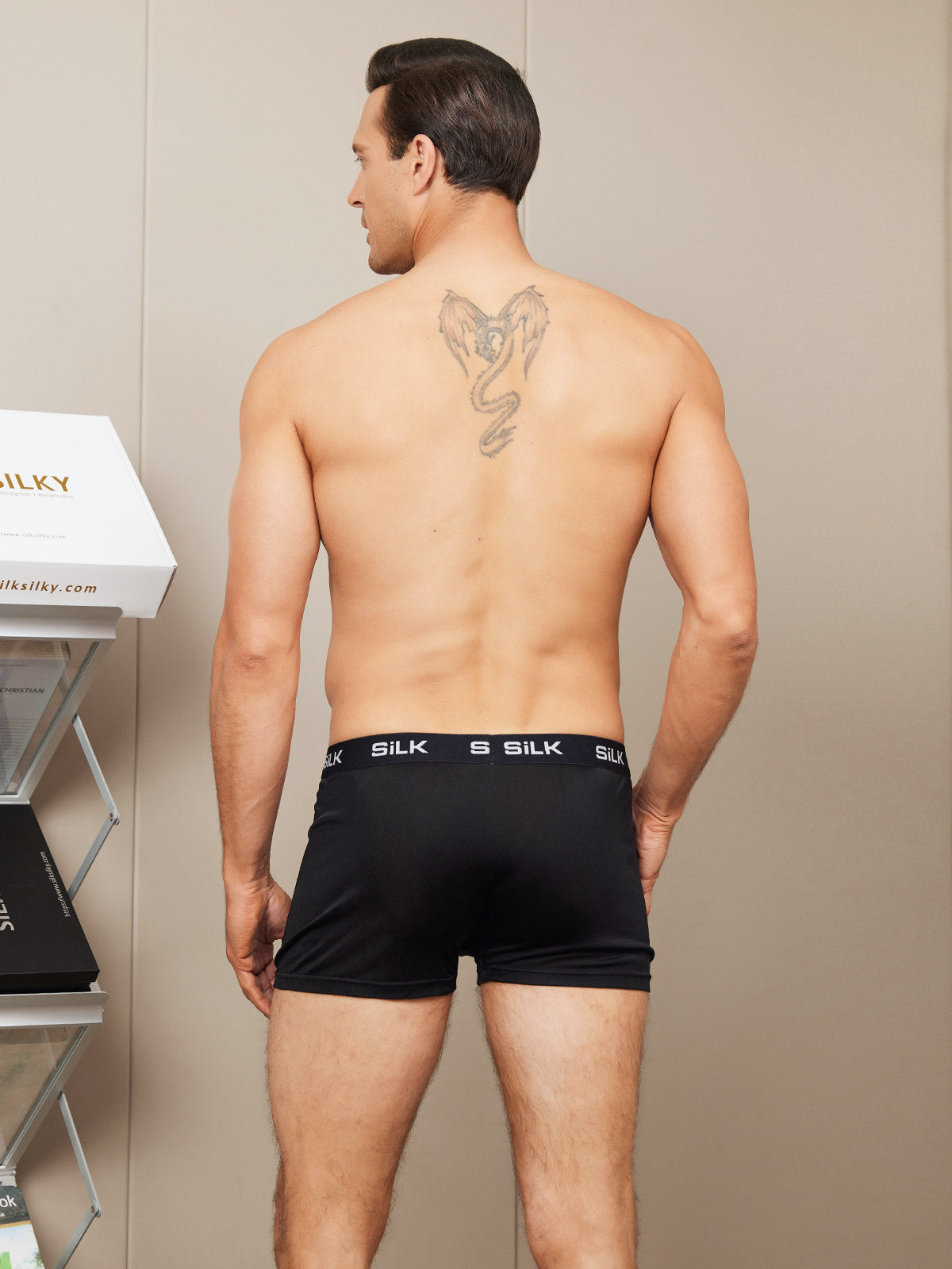 [Black] SilkSilky Silk Mens Underwear 002