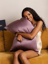 [Dunkelviolett] SilkSilky-DE 22Momme Reine Seide Pillowcase 002