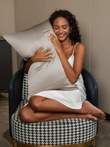 [Grau] SilkSilky-DE 30Momme Kissenbezüge 002