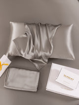 [Grau] SilkSilky-DE 30Momme Kissenbezüge 004