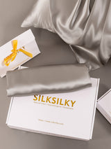 [Grau] SilkSilky-DE 30Momme Kissenbezüge 005