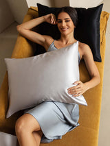 [Hellgrau+Weiß] SilkSilky-DE 19Momme Pillowcase 003