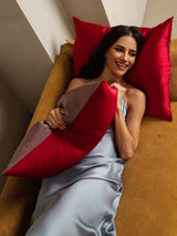 [MauveOrchidee+Rotwein] SilkSilky-DE 19Momme Pillowcase 003