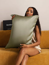 [Olivgrün] SilkSilky-DE 22Momme Reine Seide Pillowcase 004