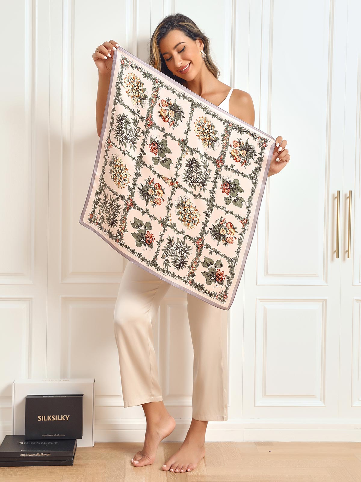 [P053] SilkSilky-DE Reine Seide Scarf 002