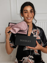 [Blasses Mauve] SilkSilky-DE 19Momme Reine Seide Pillowcase Set 001