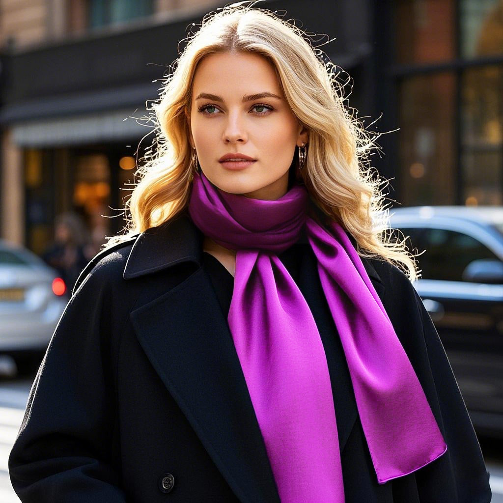 [Violett] SilkSilky-DE Schals 003