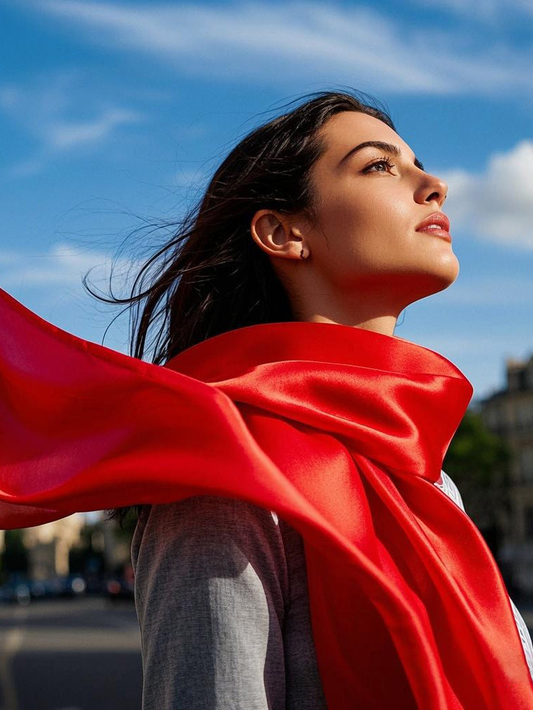 [Rot] SilkSilky-DE Schals 001