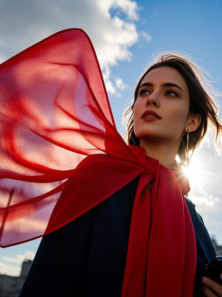 [Rot] SilkSilky-DE Schals 002