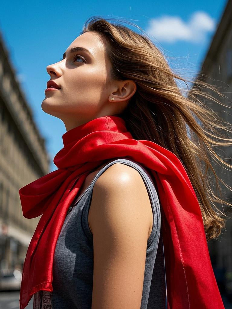 [Rot] SilkSilky-DE Schals 004