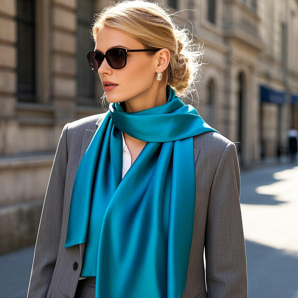 [König Blau] SilkSilky-DE Schals 001