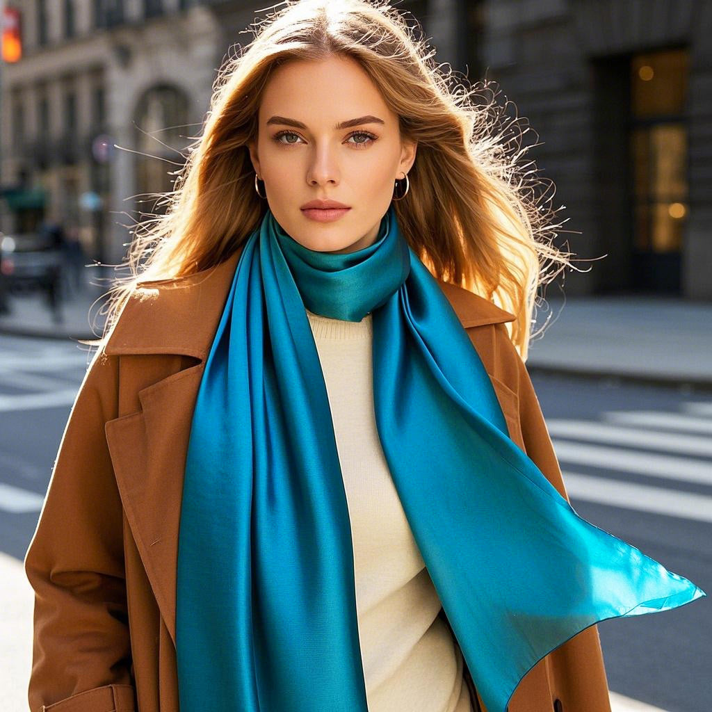 [König Blau] SilkSilky-DE Schals 002