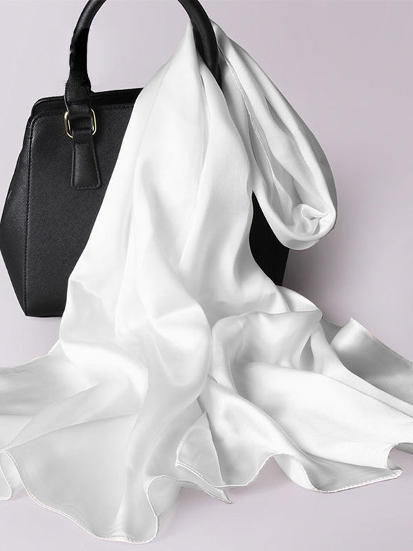 [Weiß] SilkSilky-DE Schals 002