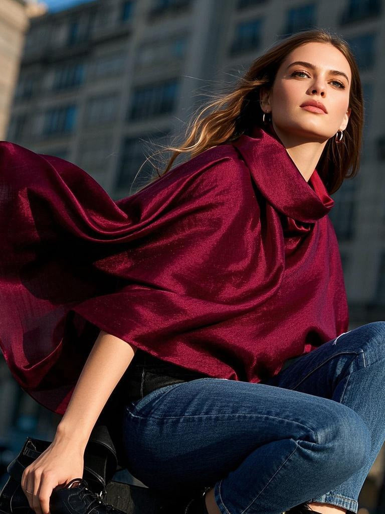 [Rotwein] SilkSilky-DE Schals 003